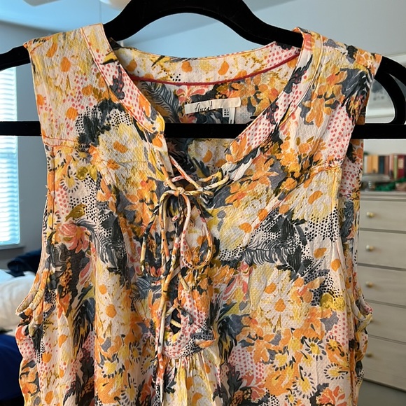 Anthropologie Floral Spring Sleeveless Top - Picture 2 of 6